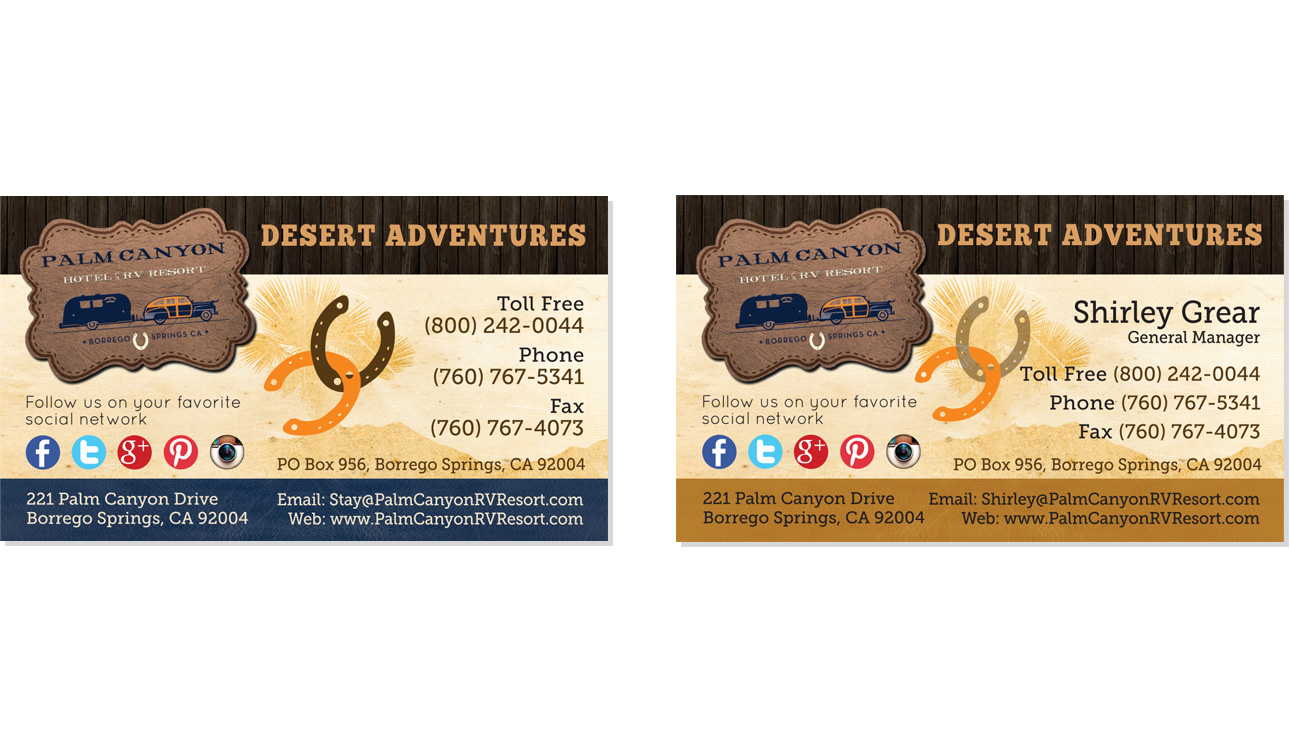 Business Card Design for RV Parks